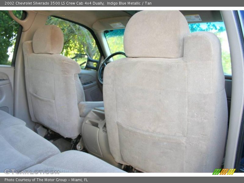 Indigo Blue Metallic / Tan 2002 Chevrolet Silverado 3500 LS Crew Cab 4x4 Dually