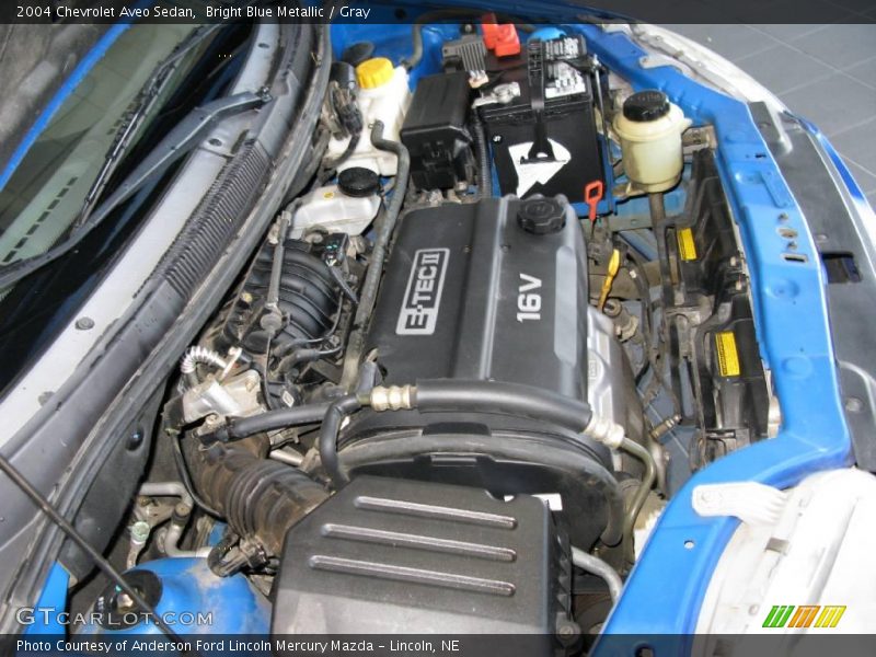 Bright Blue Metallic / Gray 2004 Chevrolet Aveo Sedan