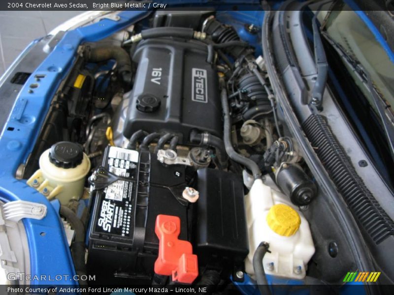 Bright Blue Metallic / Gray 2004 Chevrolet Aveo Sedan