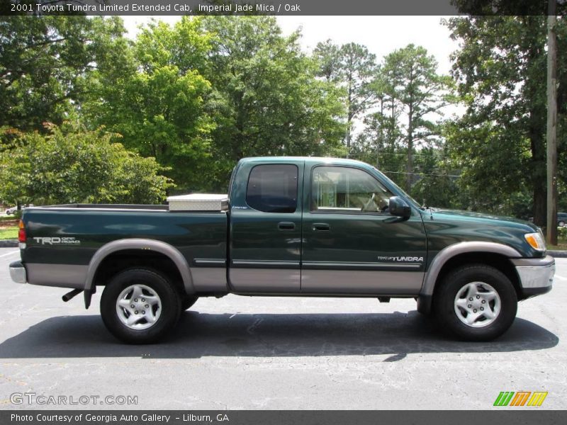 Imperial Jade Mica / Oak 2001 Toyota Tundra Limited Extended Cab
