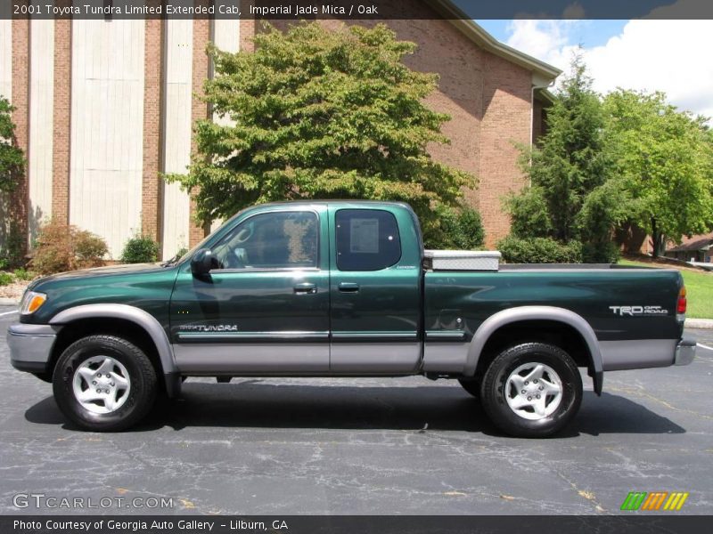 Imperial Jade Mica / Oak 2001 Toyota Tundra Limited Extended Cab