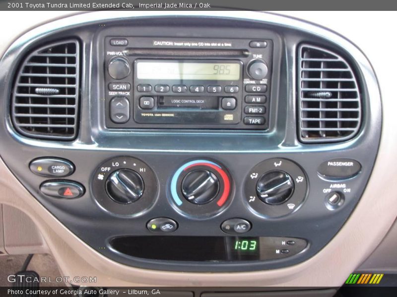 Imperial Jade Mica / Oak 2001 Toyota Tundra Limited Extended Cab