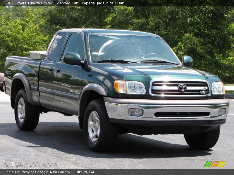 Imperial Jade Mica / Oak 2001 Toyota Tundra Limited Extended Cab