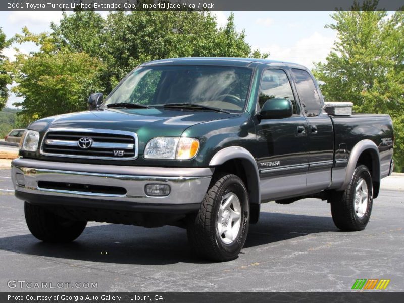 Imperial Jade Mica / Oak 2001 Toyota Tundra Limited Extended Cab