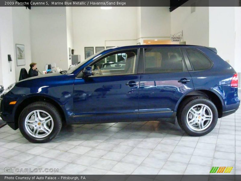 Marine Blue Metallic / Havanna/Sand Beige 2009 Porsche Cayenne S