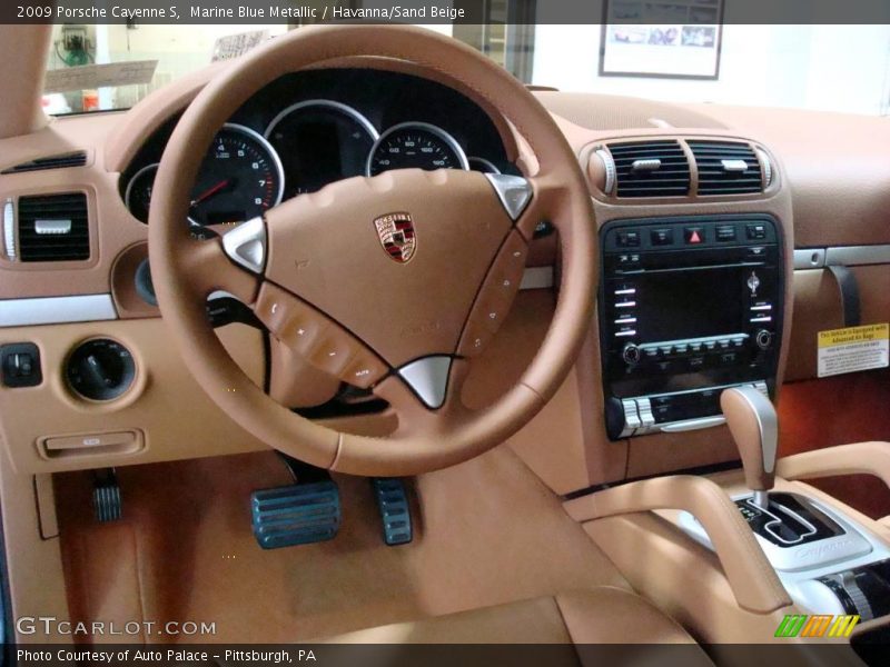 Marine Blue Metallic / Havanna/Sand Beige 2009 Porsche Cayenne S