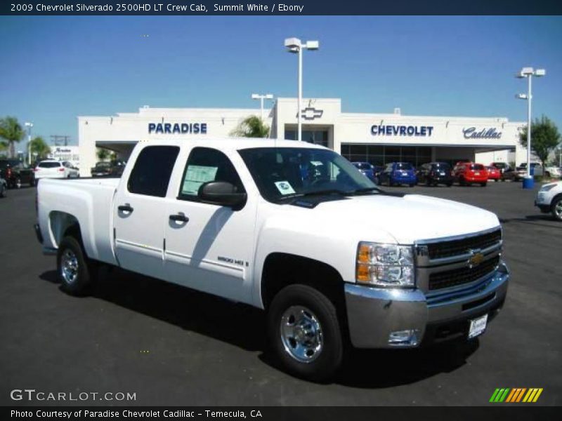 Summit White / Ebony 2009 Chevrolet Silverado 2500HD LT Crew Cab