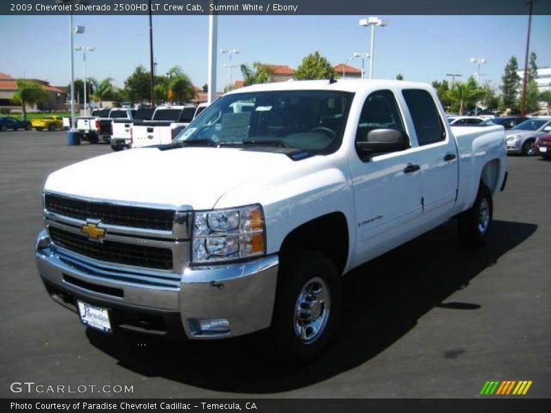 Summit White / Ebony 2009 Chevrolet Silverado 2500HD LT Crew Cab