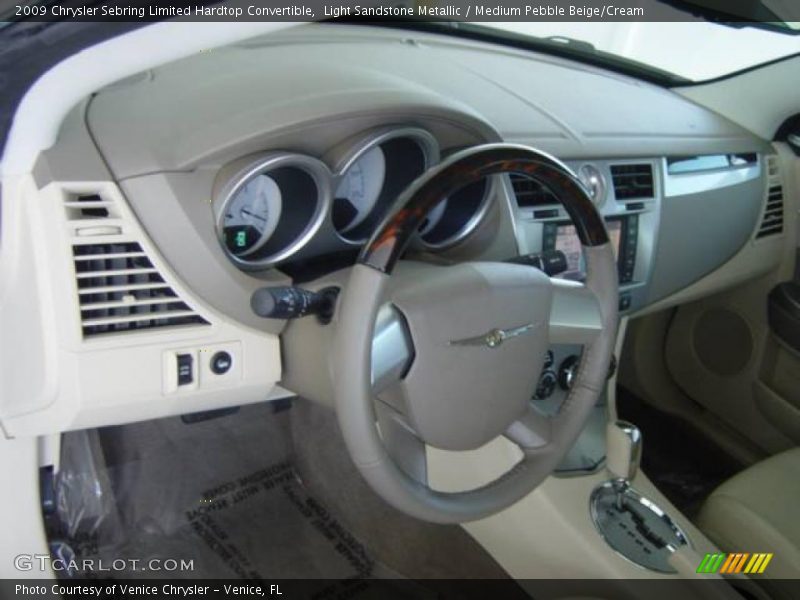 Light Sandstone Metallic / Medium Pebble Beige/Cream 2009 Chrysler Sebring Limited Hardtop Convertible