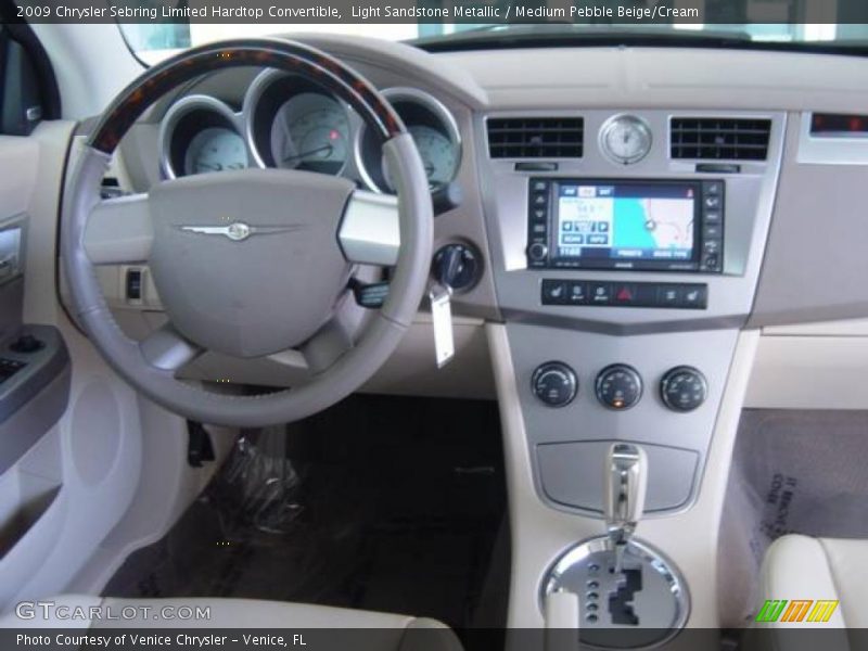 Light Sandstone Metallic / Medium Pebble Beige/Cream 2009 Chrysler Sebring Limited Hardtop Convertible