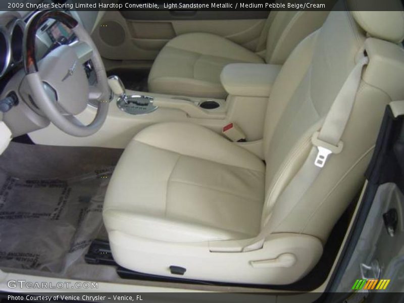 Light Sandstone Metallic / Medium Pebble Beige/Cream 2009 Chrysler Sebring Limited Hardtop Convertible
