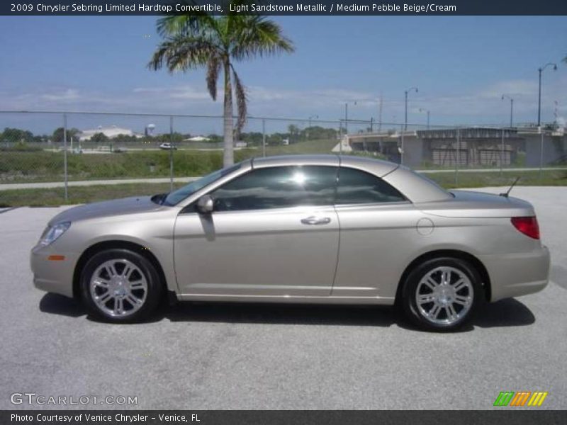 Light Sandstone Metallic / Medium Pebble Beige/Cream 2009 Chrysler Sebring Limited Hardtop Convertible