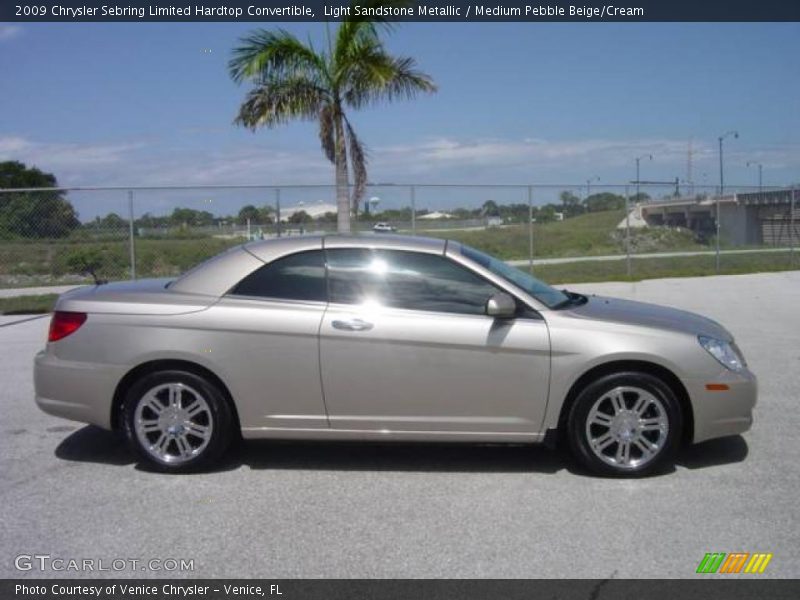 Light Sandstone Metallic / Medium Pebble Beige/Cream 2009 Chrysler Sebring Limited Hardtop Convertible