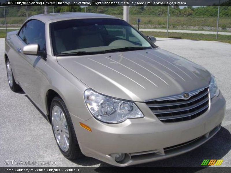 Light Sandstone Metallic / Medium Pebble Beige/Cream 2009 Chrysler Sebring Limited Hardtop Convertible