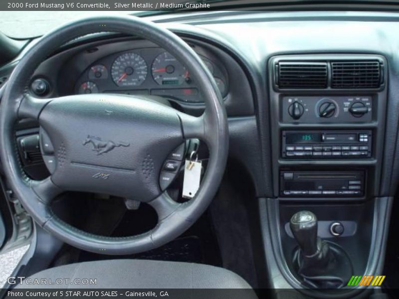 Silver Metallic / Medium Graphite 2000 Ford Mustang V6 Convertible