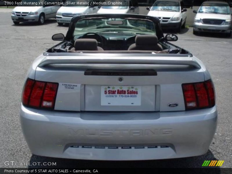 Silver Metallic / Medium Graphite 2000 Ford Mustang V6 Convertible