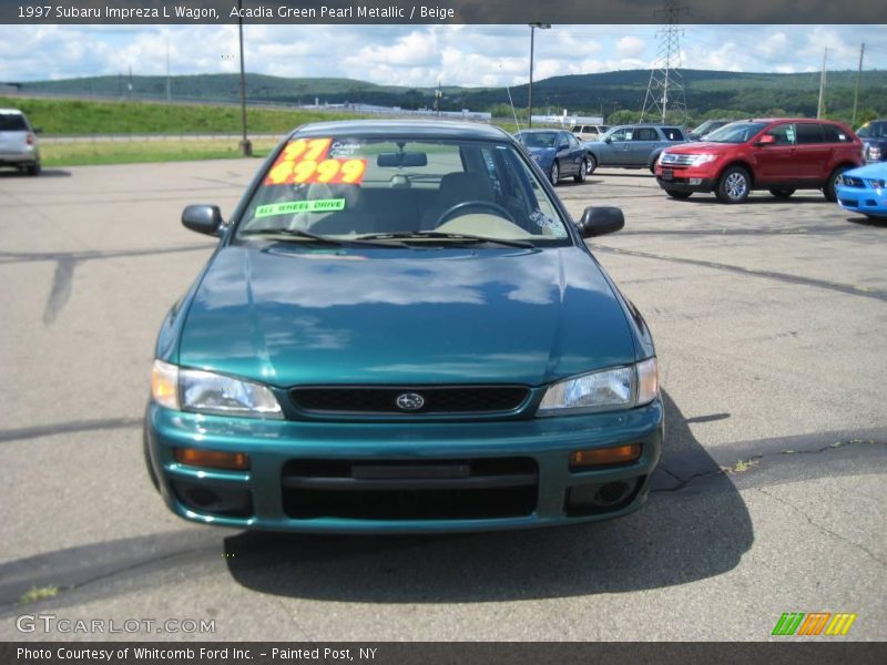 Acadia Green Pearl Metallic / Beige 1997 Subaru Impreza L Wagon