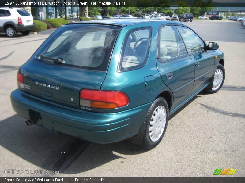Acadia Green Pearl Metallic / Beige 1997 Subaru Impreza L Wagon