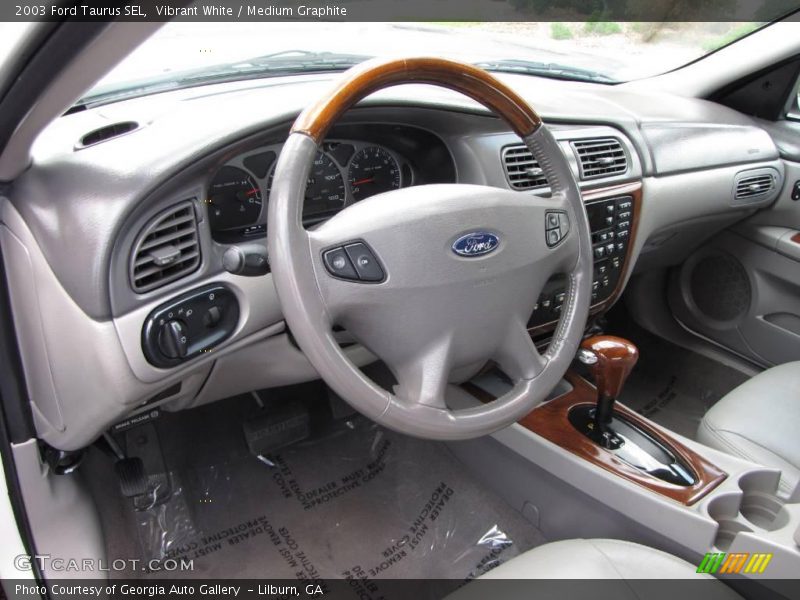 Vibrant White / Medium Graphite 2003 Ford Taurus SEL