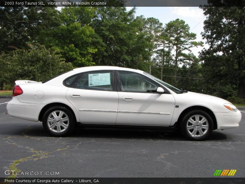 Vibrant White / Medium Graphite 2003 Ford Taurus SEL