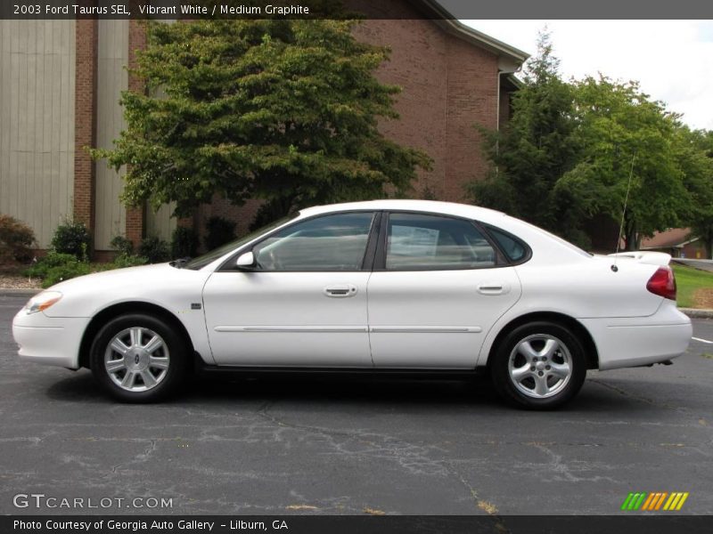 Vibrant White / Medium Graphite 2003 Ford Taurus SEL