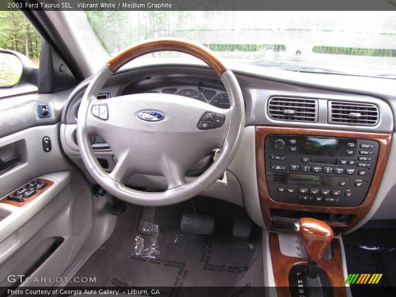 Vibrant White / Medium Graphite 2003 Ford Taurus SEL