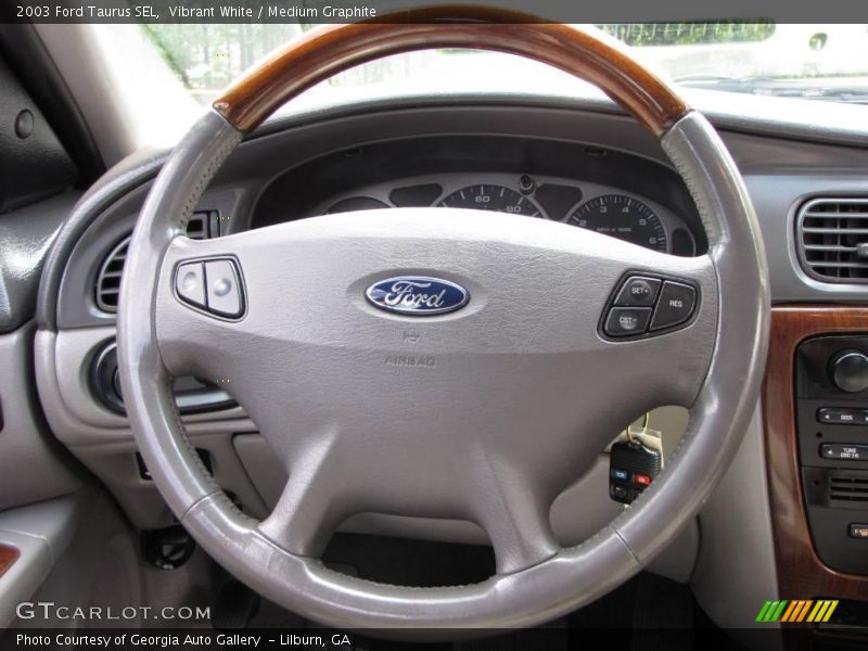Vibrant White / Medium Graphite 2003 Ford Taurus SEL