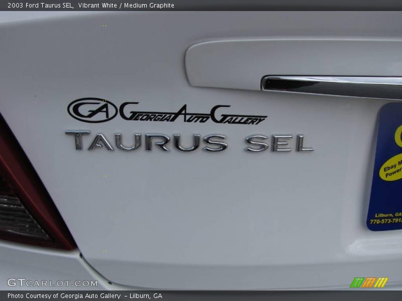 Vibrant White / Medium Graphite 2003 Ford Taurus SEL