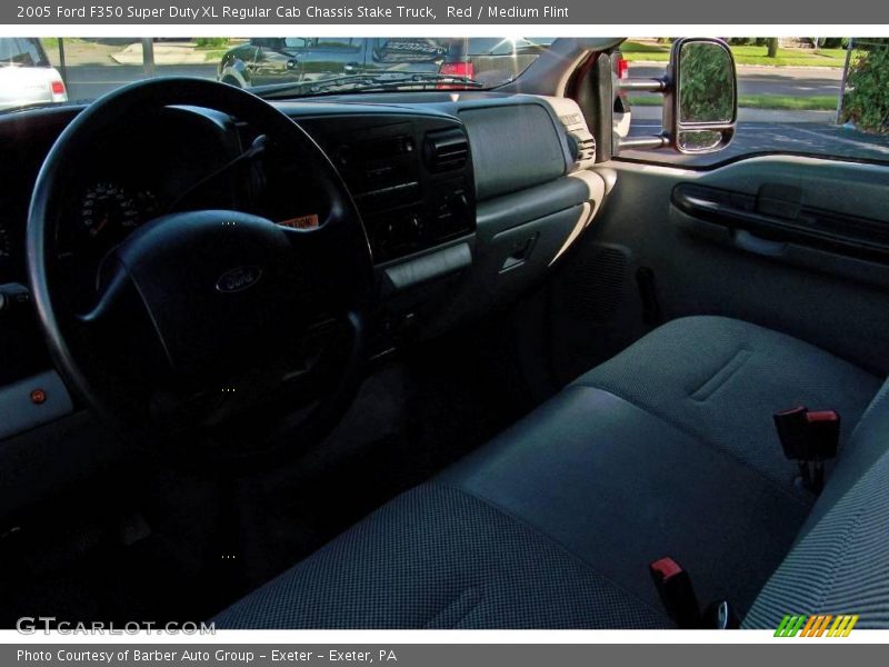 Red / Medium Flint 2005 Ford F350 Super Duty XL Regular Cab Chassis Stake Truck