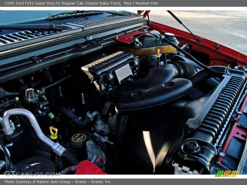 Red / Medium Flint 2005 Ford F350 Super Duty XL Regular Cab Chassis Stake Truck