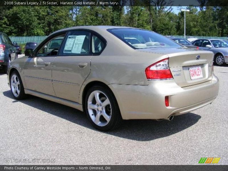 Harvest Gold Metallic / Warm Ivory 2008 Subaru Legacy 2.5i Sedan