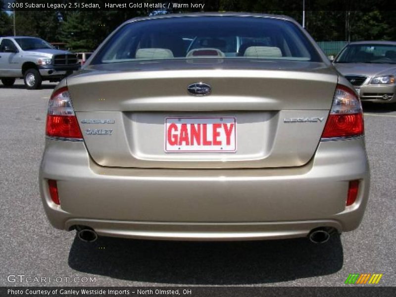 Harvest Gold Metallic / Warm Ivory 2008 Subaru Legacy 2.5i Sedan
