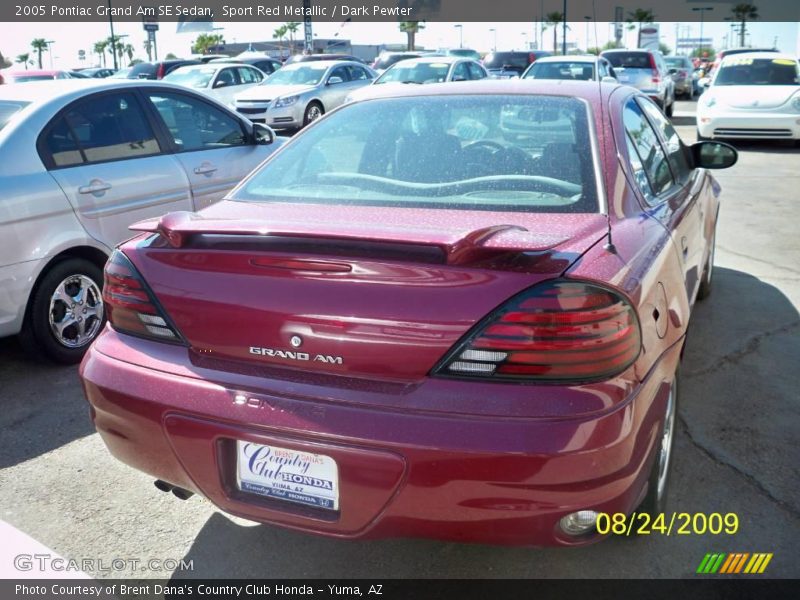 Sport Red Metallic / Dark Pewter 2005 Pontiac Grand Am SE Sedan