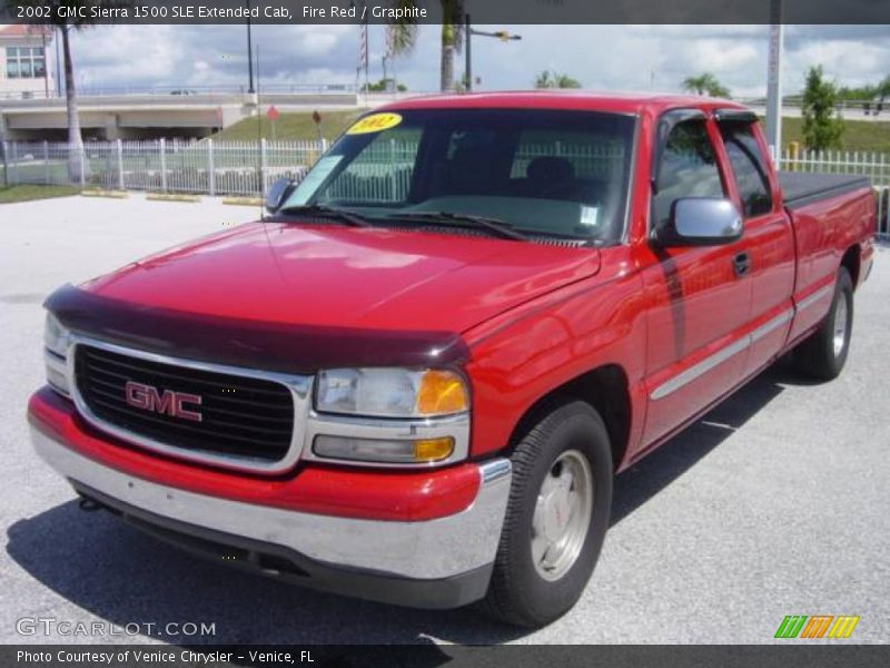 Fire Red / Graphite 2002 GMC Sierra 1500 SLE Extended Cab