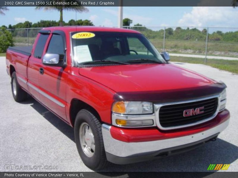 Fire Red / Graphite 2002 GMC Sierra 1500 SLE Extended Cab