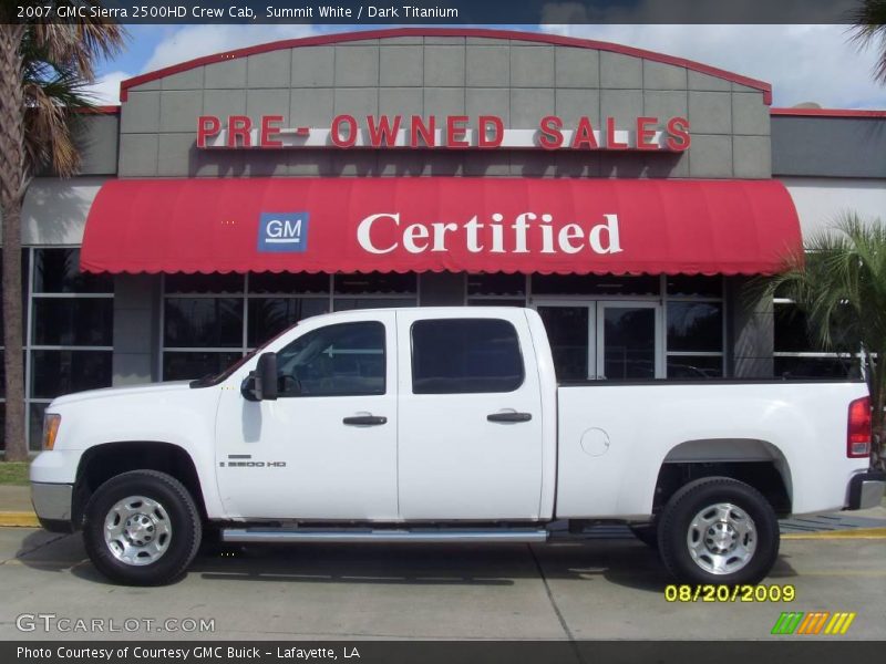 Summit White / Dark Titanium 2007 GMC Sierra 2500HD Crew Cab