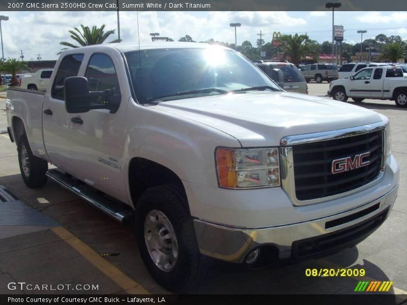 Summit White / Dark Titanium 2007 GMC Sierra 2500HD Crew Cab