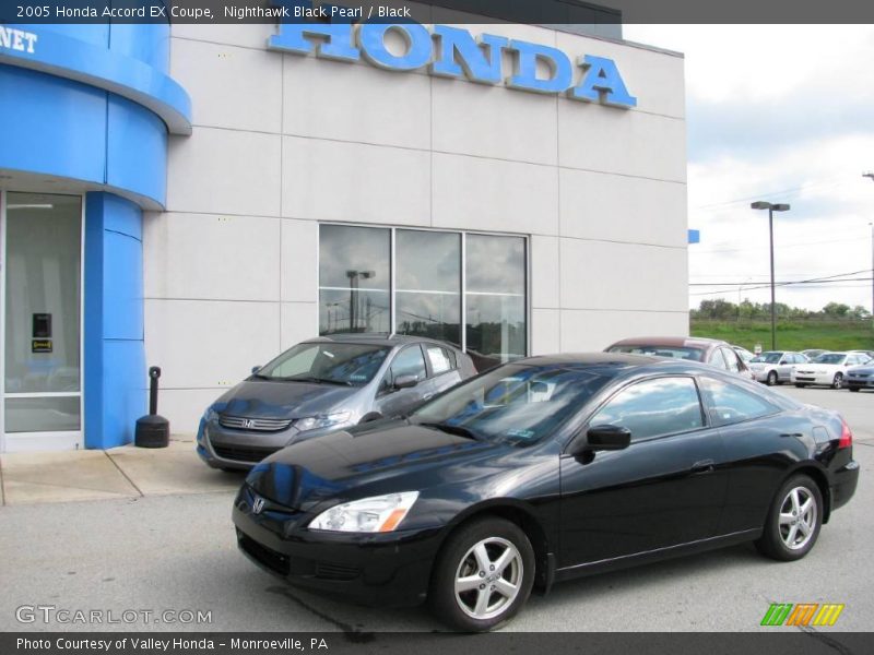 Nighthawk Black Pearl / Black 2005 Honda Accord EX Coupe