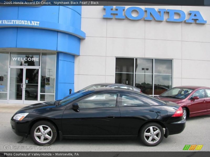 Nighthawk Black Pearl / Black 2005 Honda Accord EX Coupe
