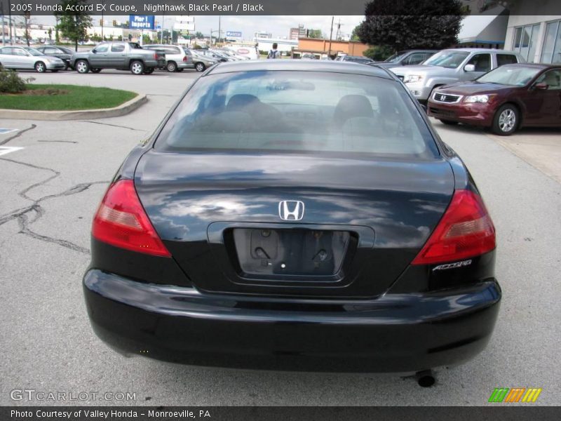 Nighthawk Black Pearl / Black 2005 Honda Accord EX Coupe