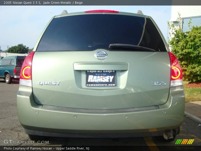 Jade Green Metallic / Beige 2005 Nissan Quest 3.5 S