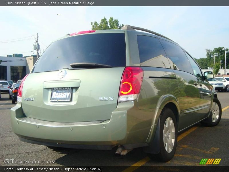 Jade Green Metallic / Beige 2005 Nissan Quest 3.5 S