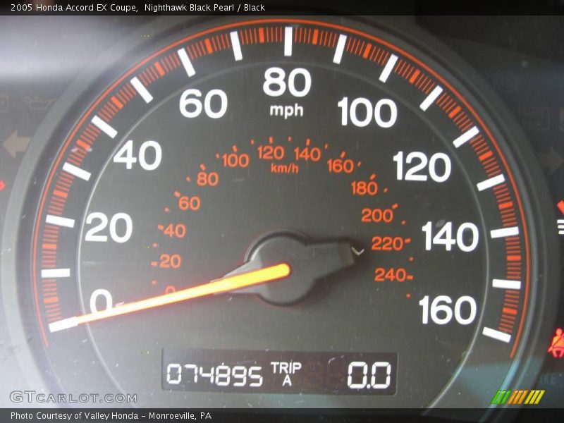Nighthawk Black Pearl / Black 2005 Honda Accord EX Coupe