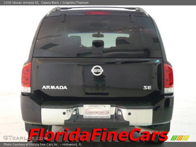 Galaxy Black / Graphite/Titanium 2006 Nissan Armada SE