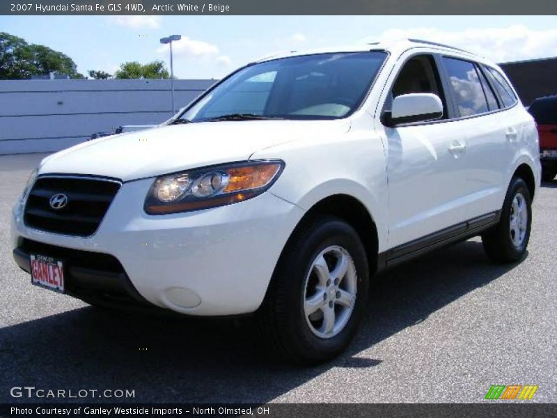 Arctic White / Beige 2007 Hyundai Santa Fe GLS 4WD