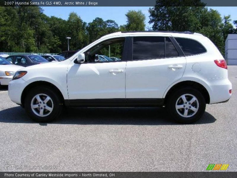 Arctic White / Beige 2007 Hyundai Santa Fe GLS 4WD