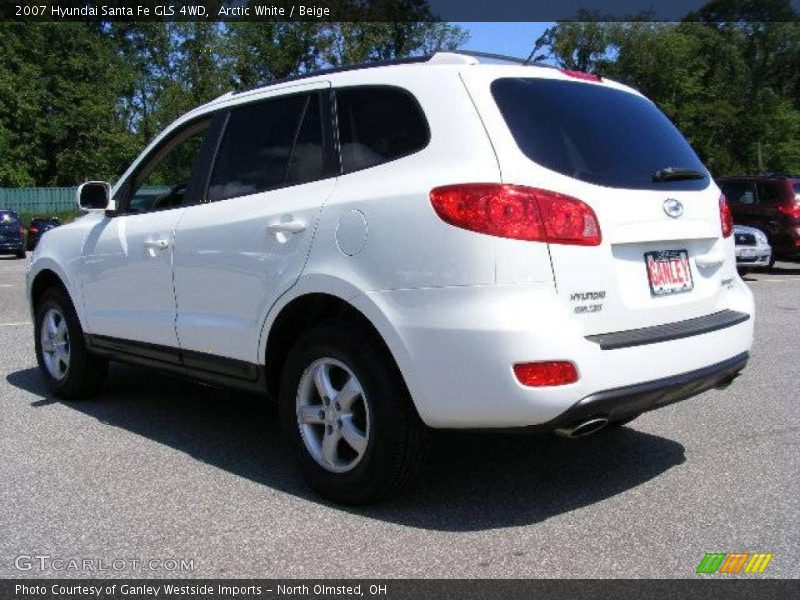 Arctic White / Beige 2007 Hyundai Santa Fe GLS 4WD