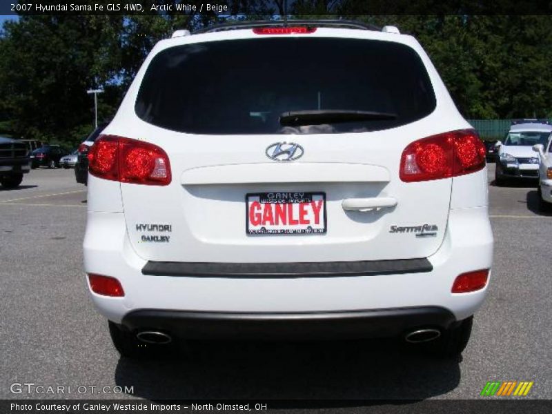 Arctic White / Beige 2007 Hyundai Santa Fe GLS 4WD