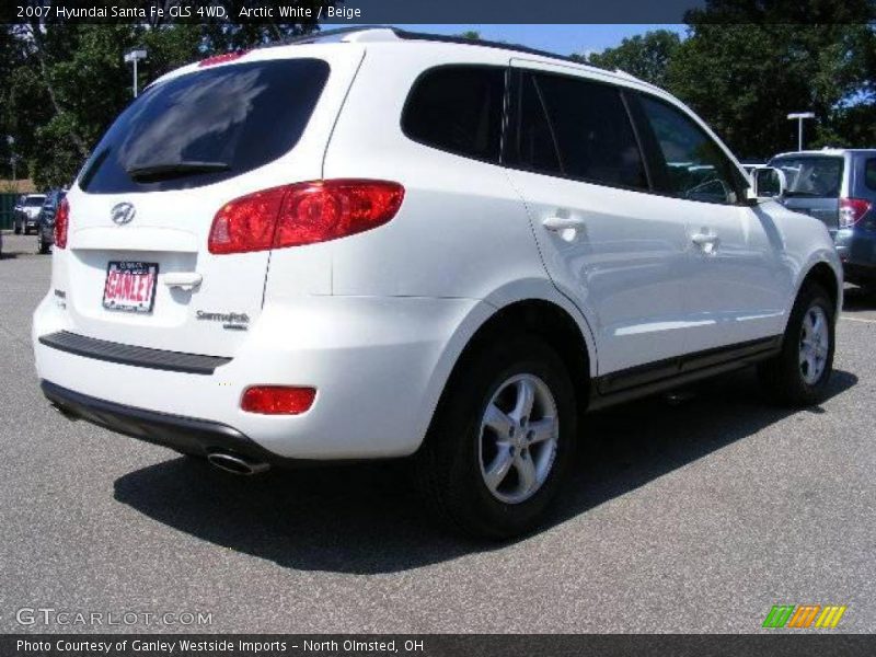Arctic White / Beige 2007 Hyundai Santa Fe GLS 4WD