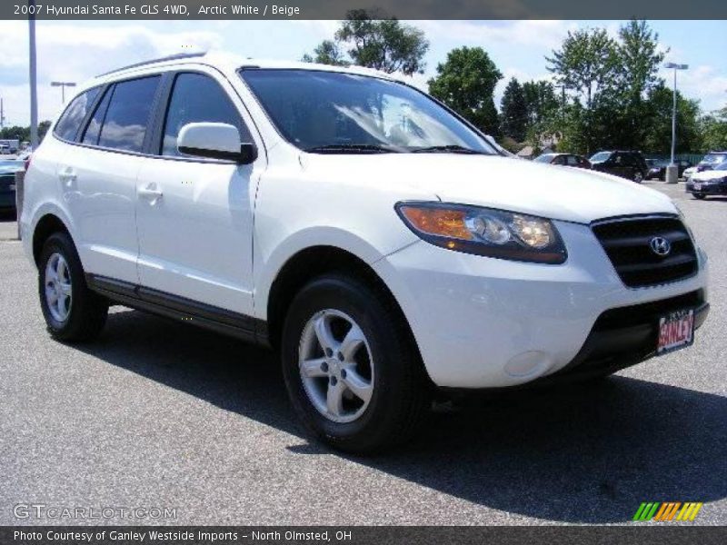 Arctic White / Beige 2007 Hyundai Santa Fe GLS 4WD